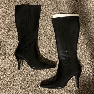 Alfani, black heeled boots 8M, never worn